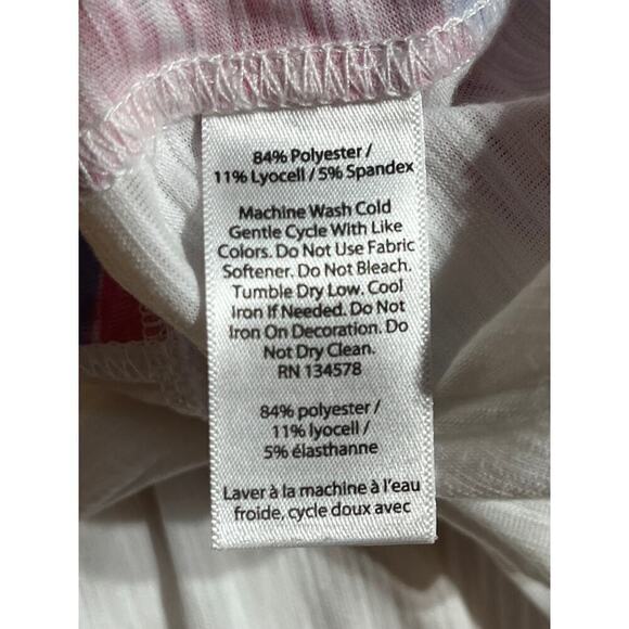 Vineyard Vines Women's Performance Tank top. White. Racerback.Pink details. sz.L - Picture 4 of 6